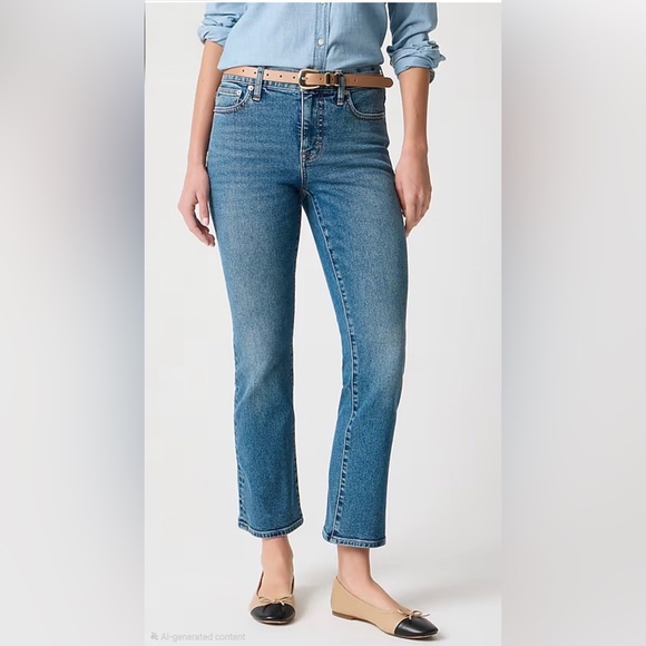 J. Crew Factory Denim - J.Crew Factory Mid-rise flare crop jean in all-day stretch